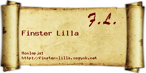 Finster Lilla névjegykártya